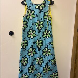 Floral Blue and Yellow Maxi dress